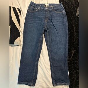 H&M Women's Dark Blue Straight Leg Jeans